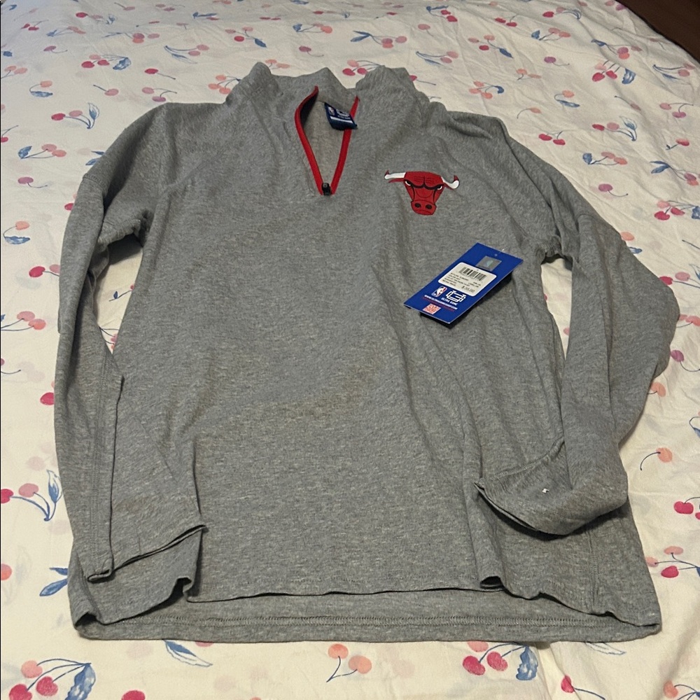 NWT NBA Chicago Bulls 1/4 zip